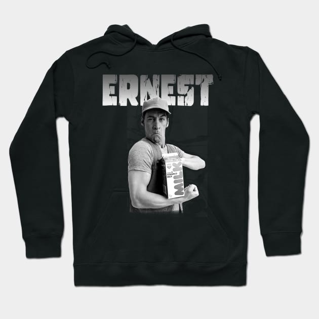 Ernest drinks milk Hoodie by Malarkey